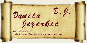Danilo Jezerkić vizit kartica